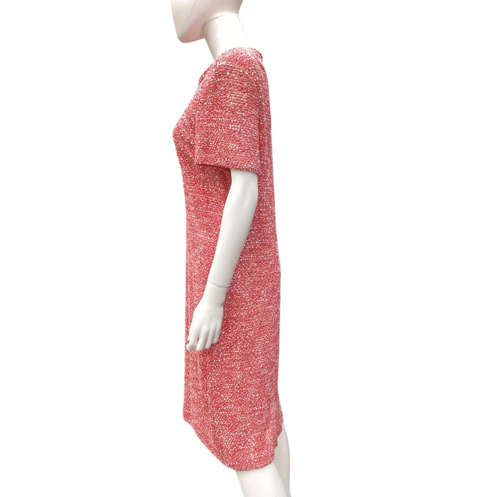 NWT St. John Women’s Dress Size 14 Boucle Fine Knit Short Sleeve Shades Of Pink - Picture 3 of 6